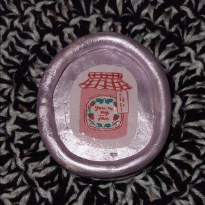 Pearly Purple handmade Oval clay Trinket tray with Jam Design